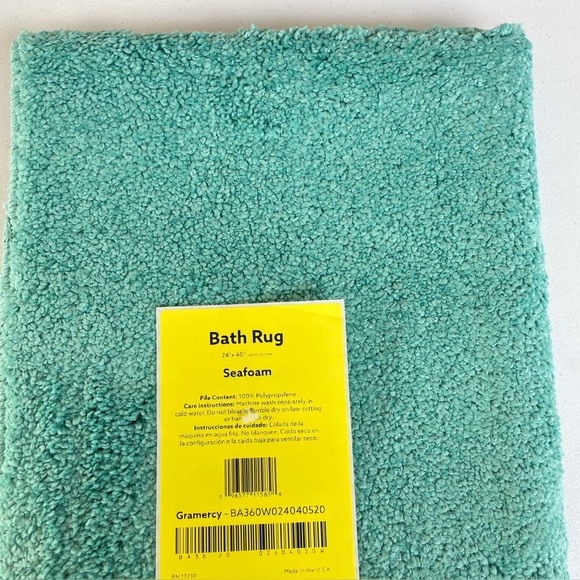 Garland Rug Gramercy Washable Polypropylene SeaFoam Bath Rug 24" x 40" - Picture 2 of 7